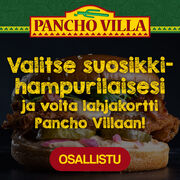 Valitse suosikkihampurilaisesi ja voita 50€ lahjakortti Pancho Villaan!